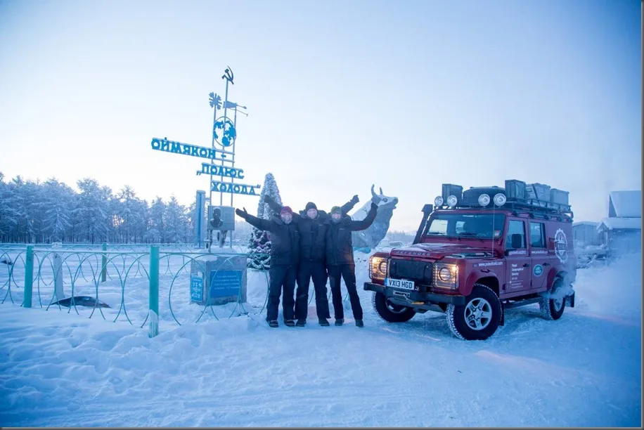 Land Rover and the Royal Geographical Society (with IBG) 2013 Bursary Winning Expedition Team Reach Pole of Cold