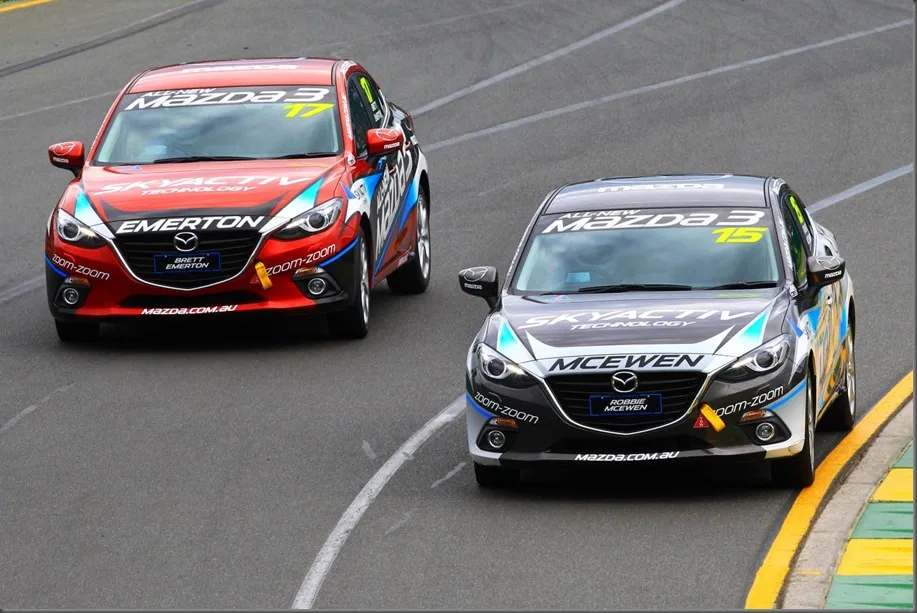 Finch Rolls, McEwen Wins Mazda3 Celebrity Challenge Race in a Thriller