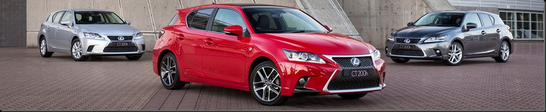 2014 Lexus CT 200h range - F Sport, Sports Luxury (right) and Luxury (left)