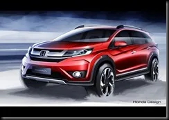 Honda released the first official sketches of the all-new Honda BR-V Prototype,