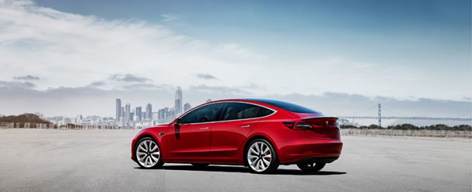 Model 3 Performance - Red Static Rear