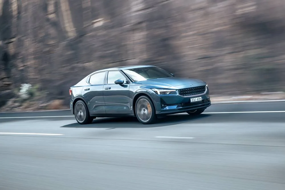 Front of the 2022 Polestar 2.