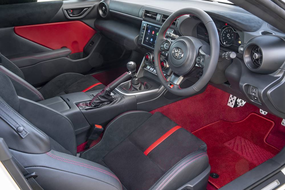2022 Toyota GR86 GTS with optional Black and Red interior