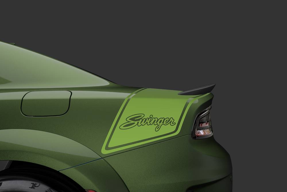 Retro Swinger rear fender graphics on the special-edition 2023 D