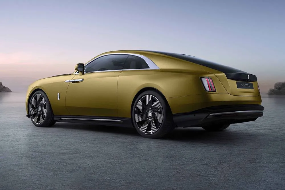 The 2024 Rolls-Royce Spectre electric coupé is shown in this press image