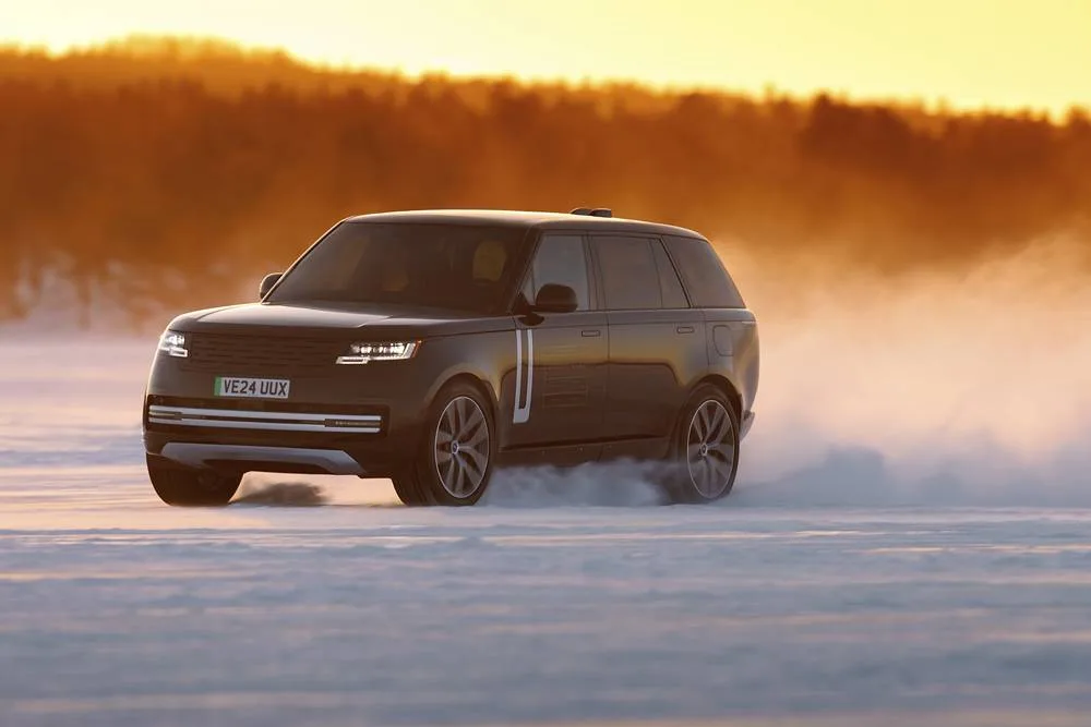 Range Rover Electric vehicle undergoing arctic testing