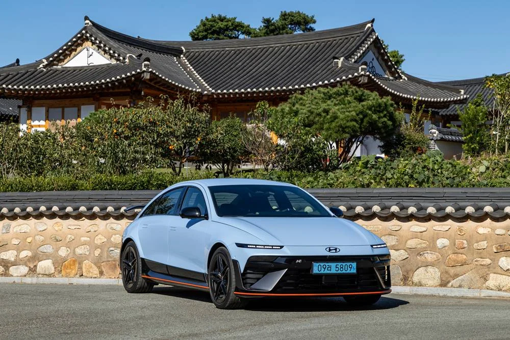 The Hyundai IONIQ 6 N is presented in this gallery image.