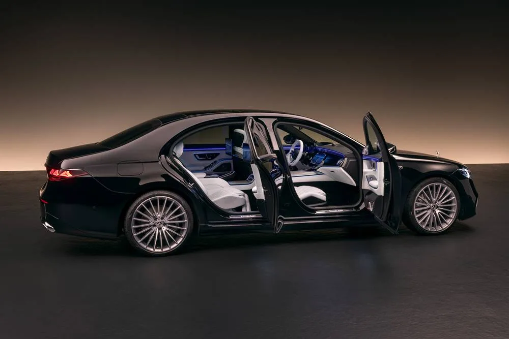The new Mercedes-Benz S-Class rside doors open