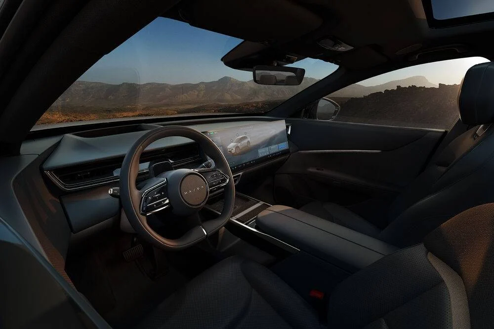 electric mazda CX-6e LHD Interior showing dashboard electric-mazda-CX-6e-LHD-Interior-showing-dashboard