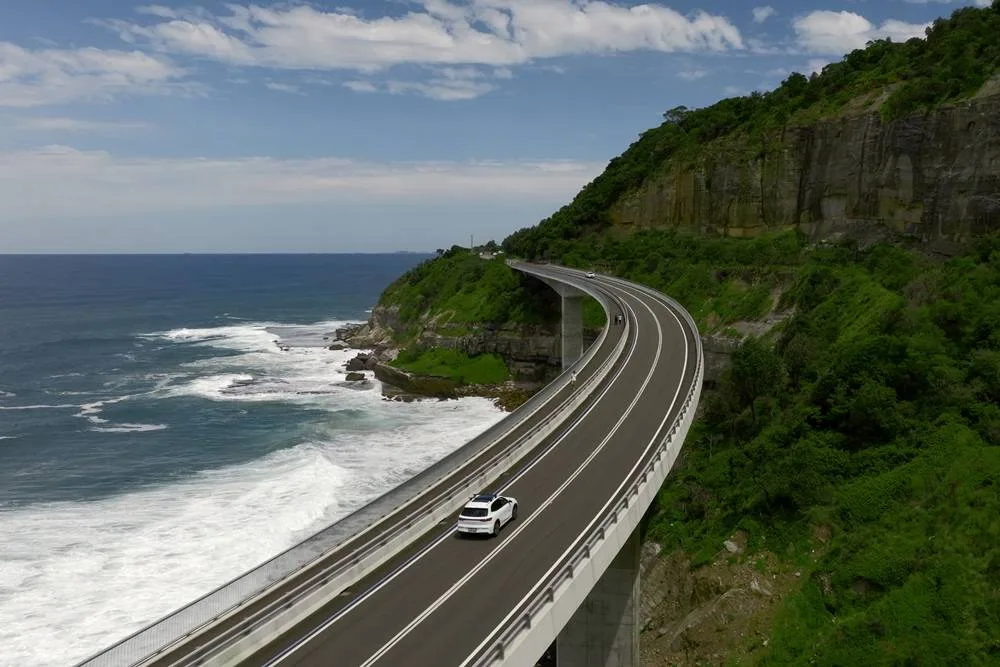 2025-Geely-EX5-Inspire-on seacliff bridge