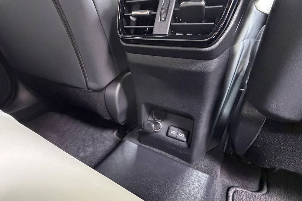 2026 lexus nx450h+ black and white interior hump in rear floor