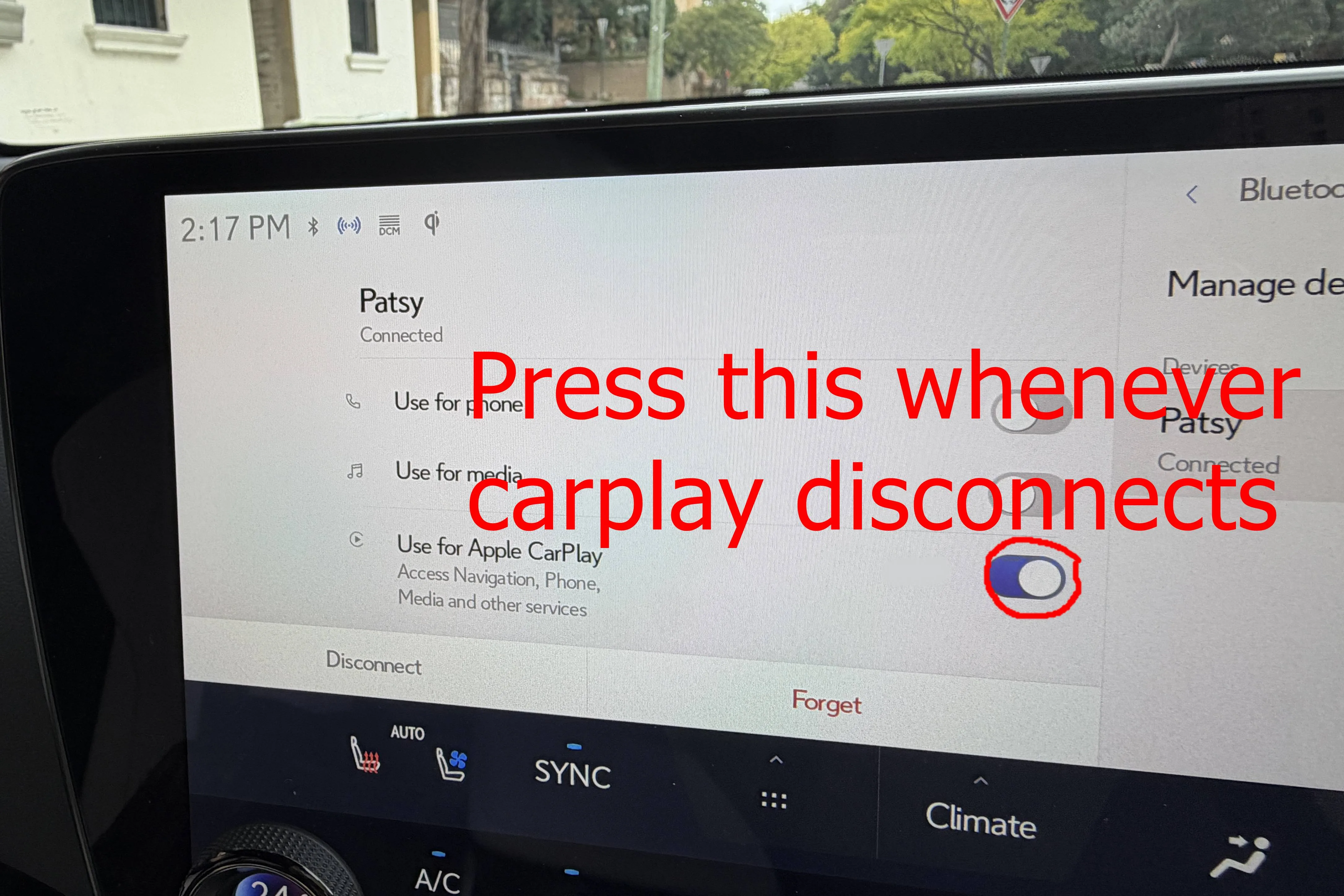 2026 lexus nx450h+ black and white interior front LCD screen carplay needed reconnecting