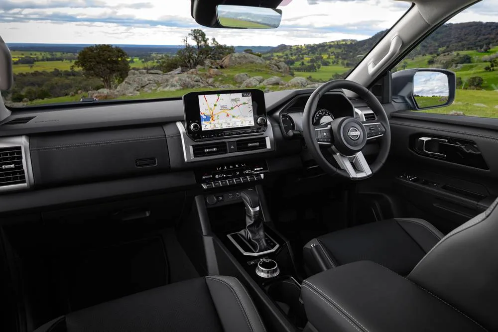 2026NissanNavaraST-X-front seats and dashboard