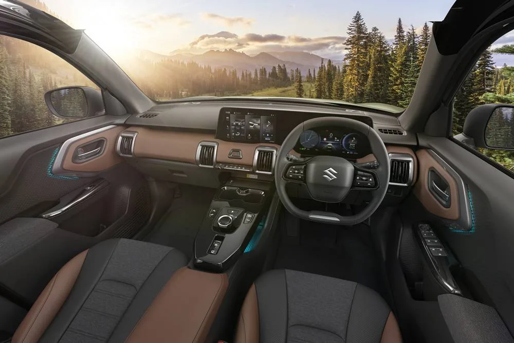 All New Suzuki E VITARA-inside sfront seats and dash