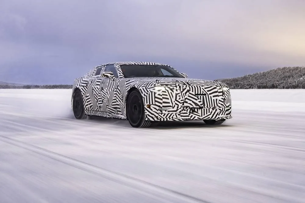 JAGUAR electric GT arctic testing front 3/4