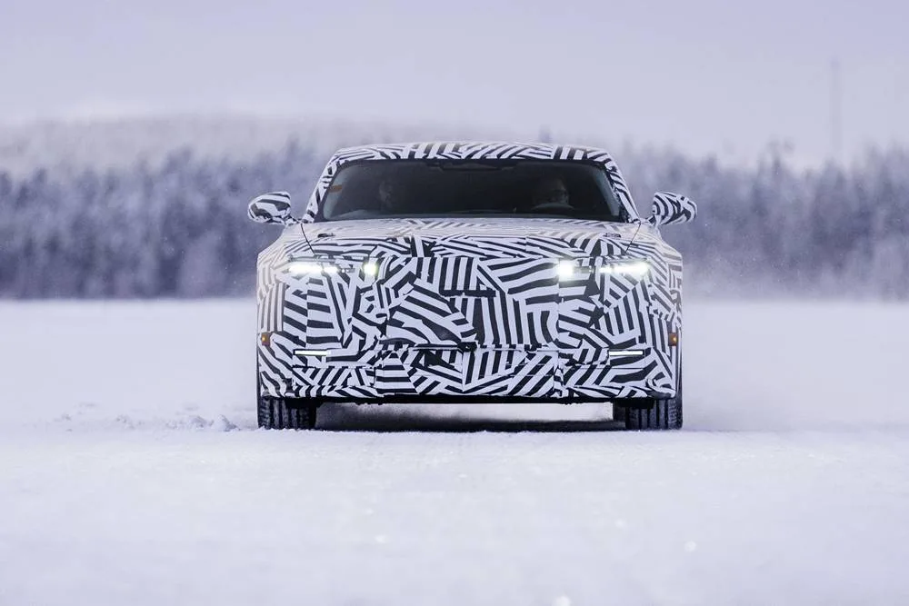 JAGUAR electric GT arctic testing front