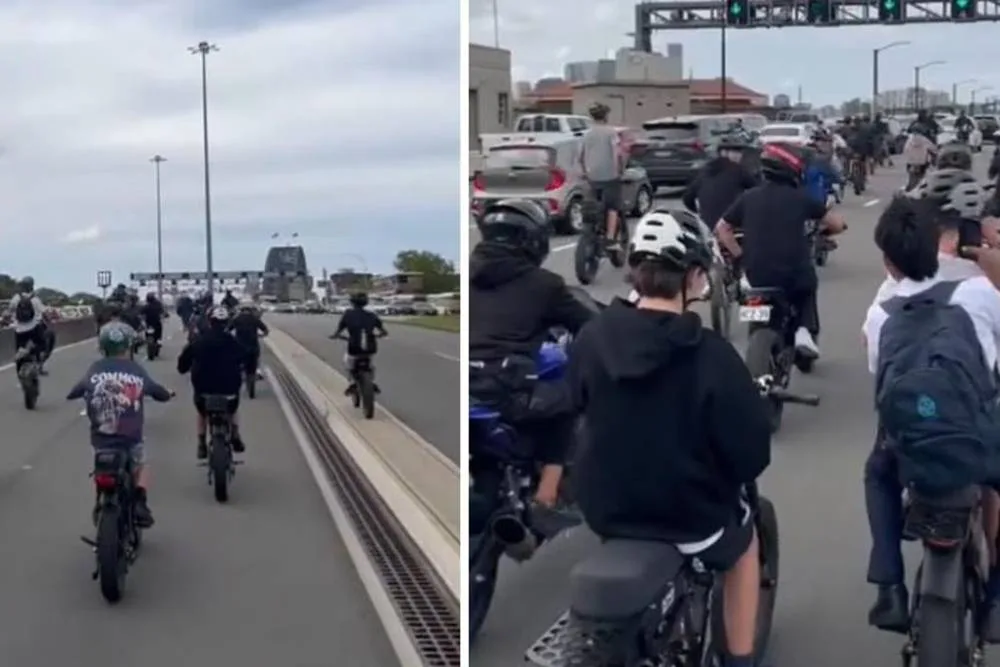 e-bikes cause chaos - sydney harbour bridge