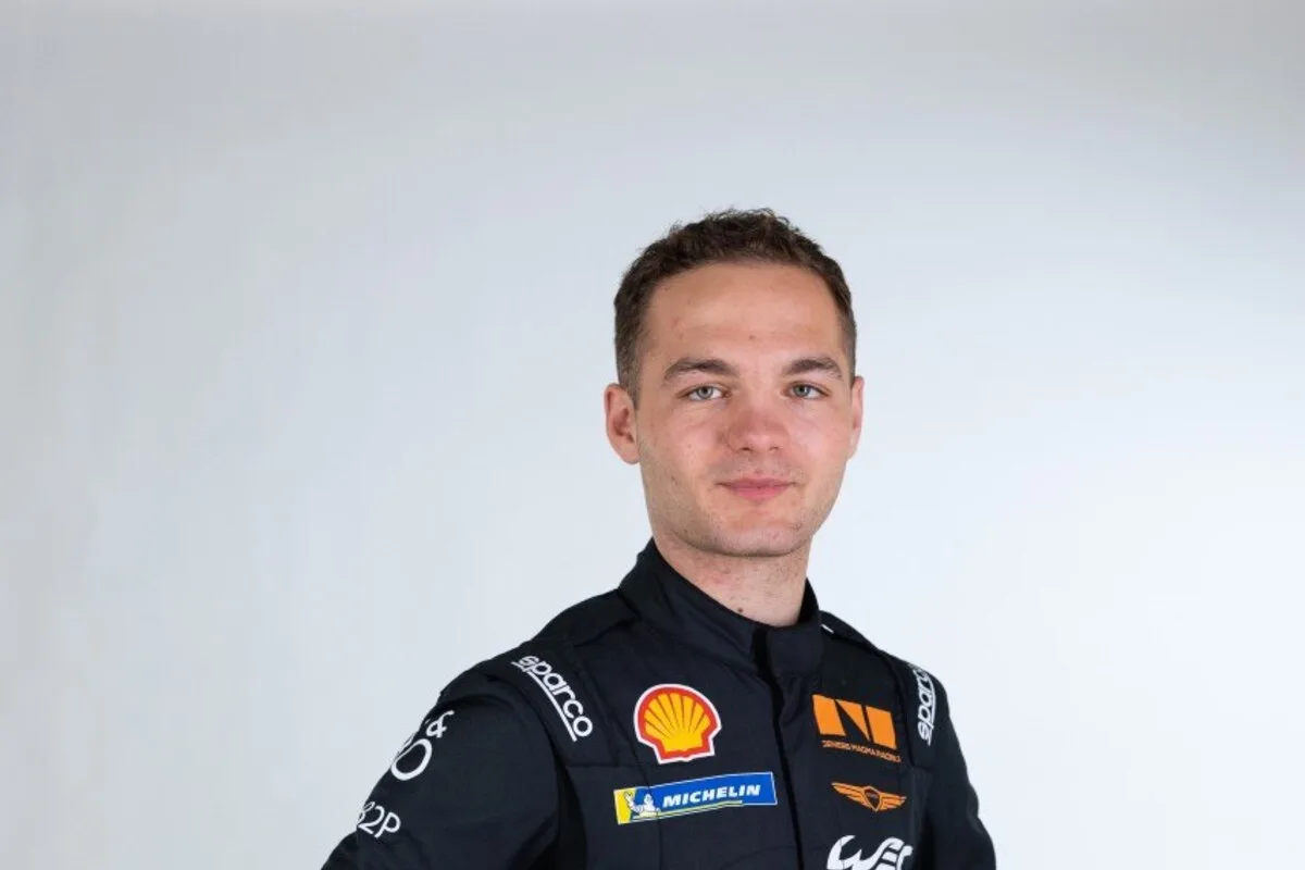Mathys Jaubert in Genesis Magma Racing suit for WEC 2026 season