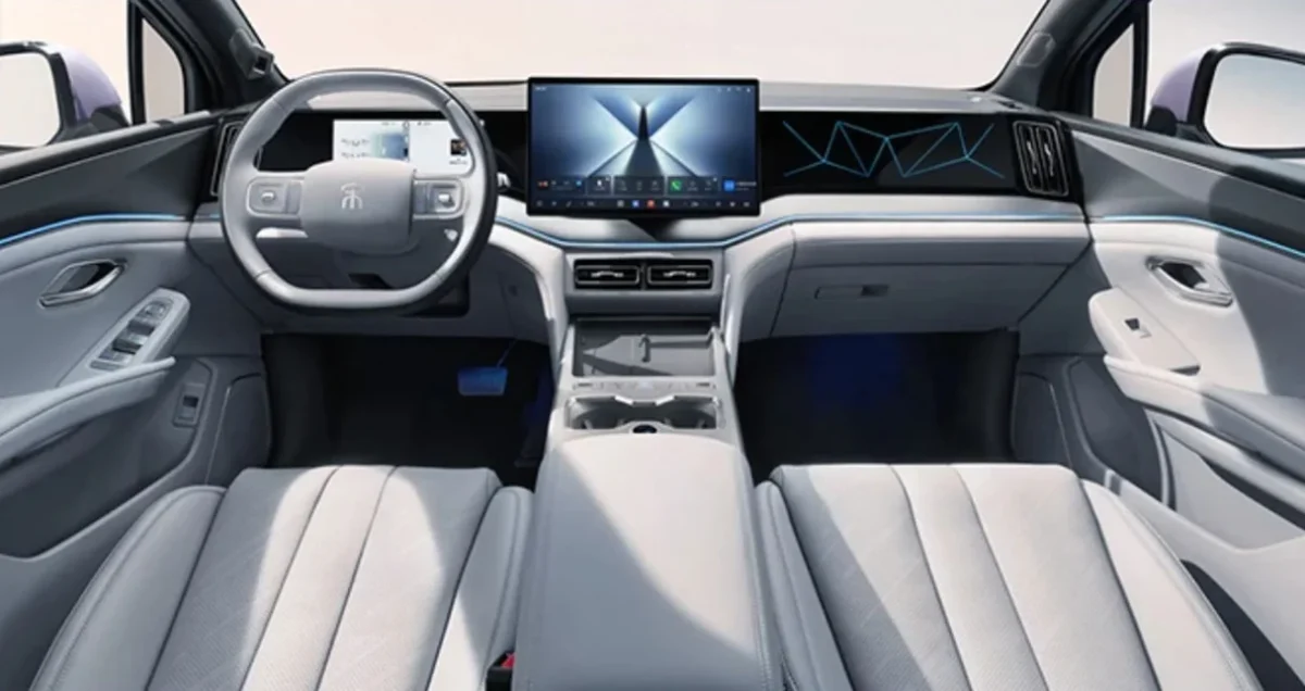2026 BYD Song Ultra EV interior showing reclining front seats with ambient lighting