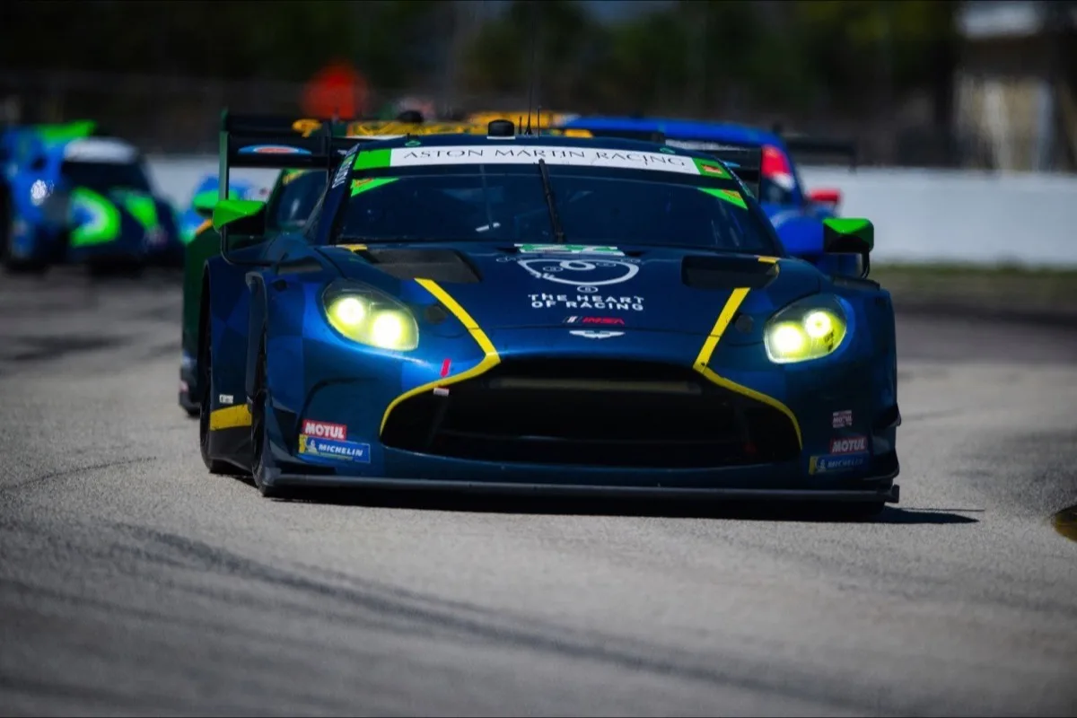 Aston Martin Vantage GT3 on track at 12 Hours of Sebring