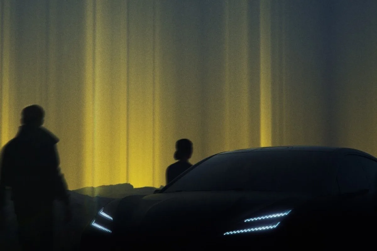 Lotus Emeya silhouette teaser with dramatic yellow lighting
