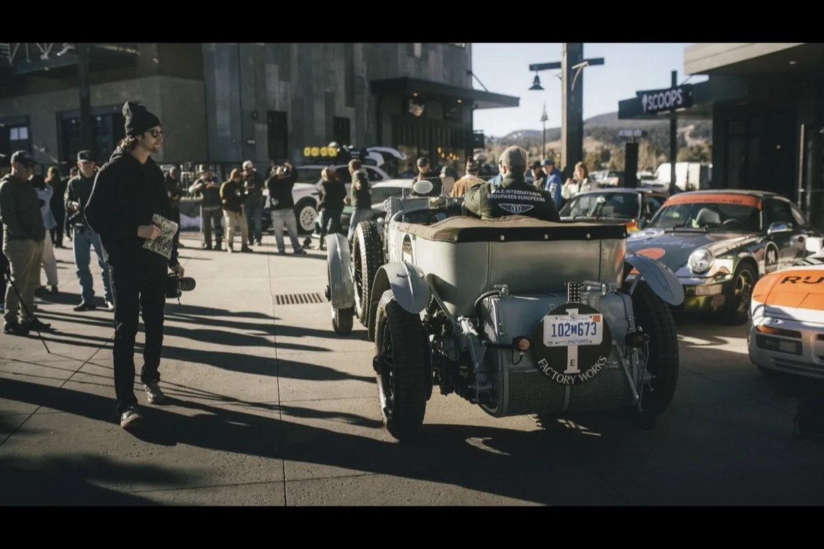 Bentley Speed Six Continuation Series Factory Works special in Bedford Grey at Cars and Coffee Big Sky Montana