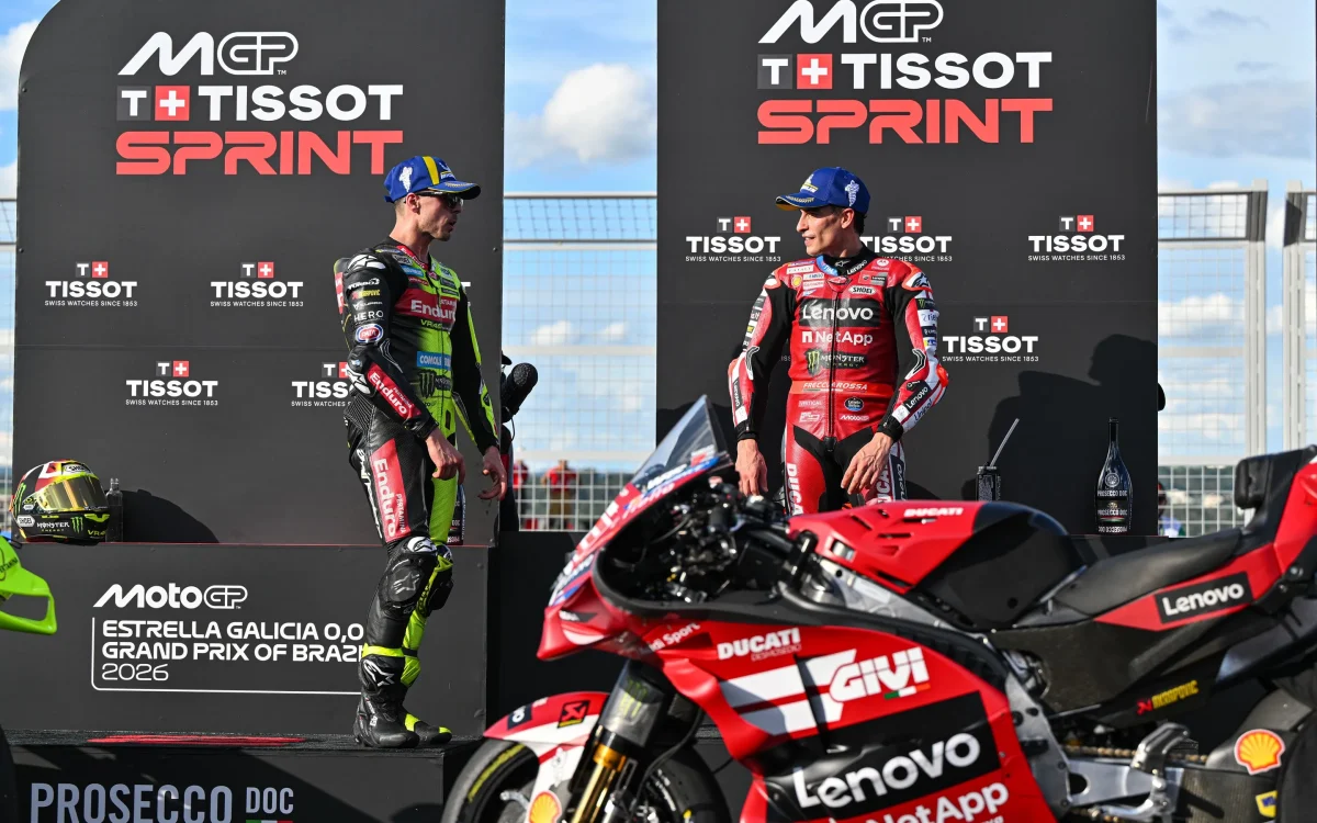 Di Giannantonio and Marquez on the podium