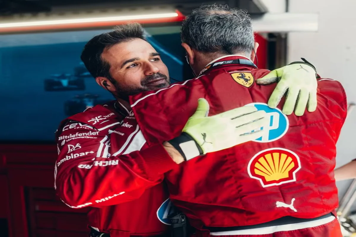 Kimi Antonelli celebrates his first F1 win at the Chinese Grand Prix