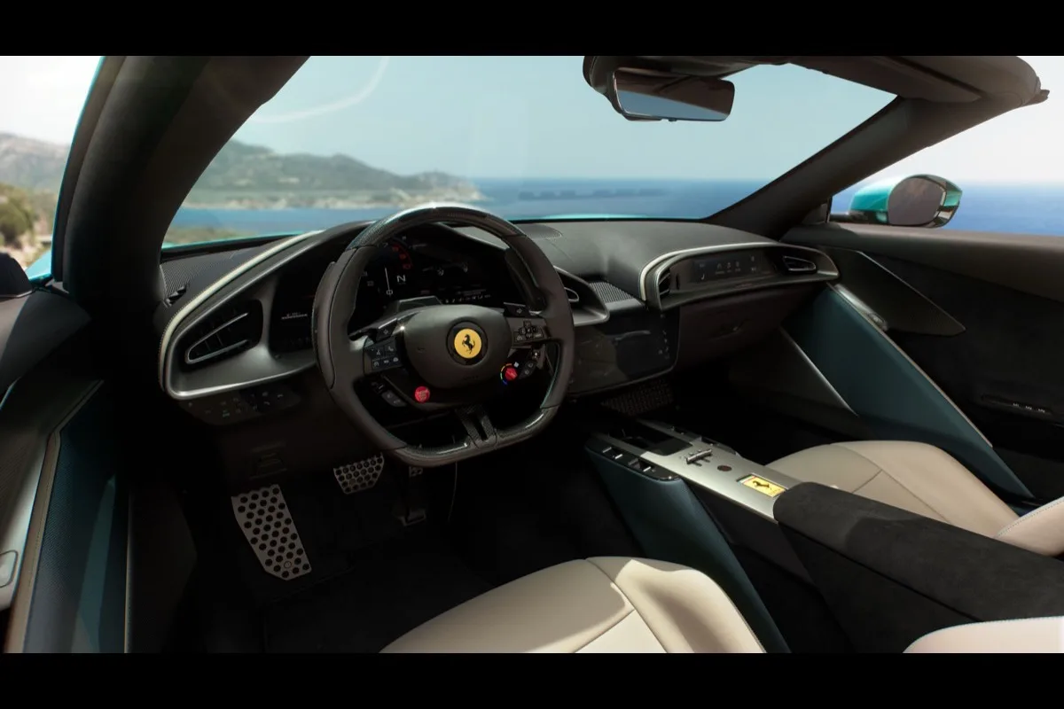 2026 Ferrari Amalfi Spider interior dashboard and centre console