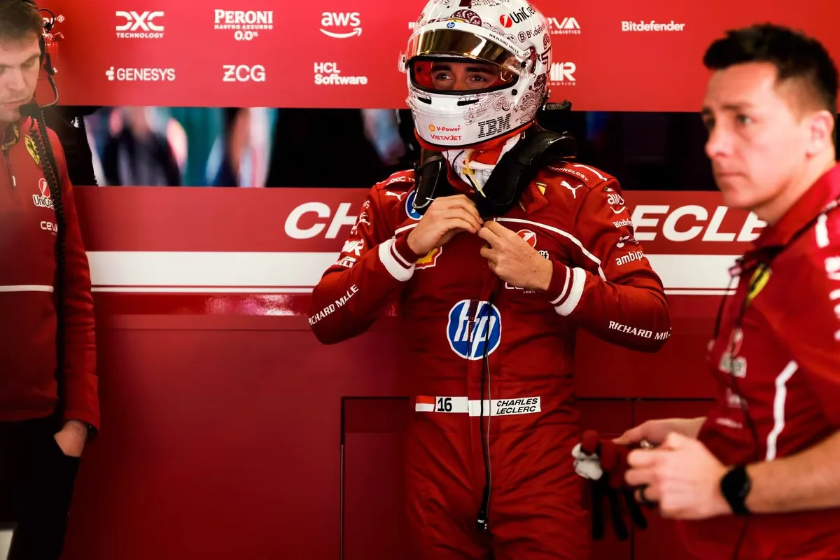 Charles Leclerc in the cockpit of the SF-26 at the Chinese Grand Prix