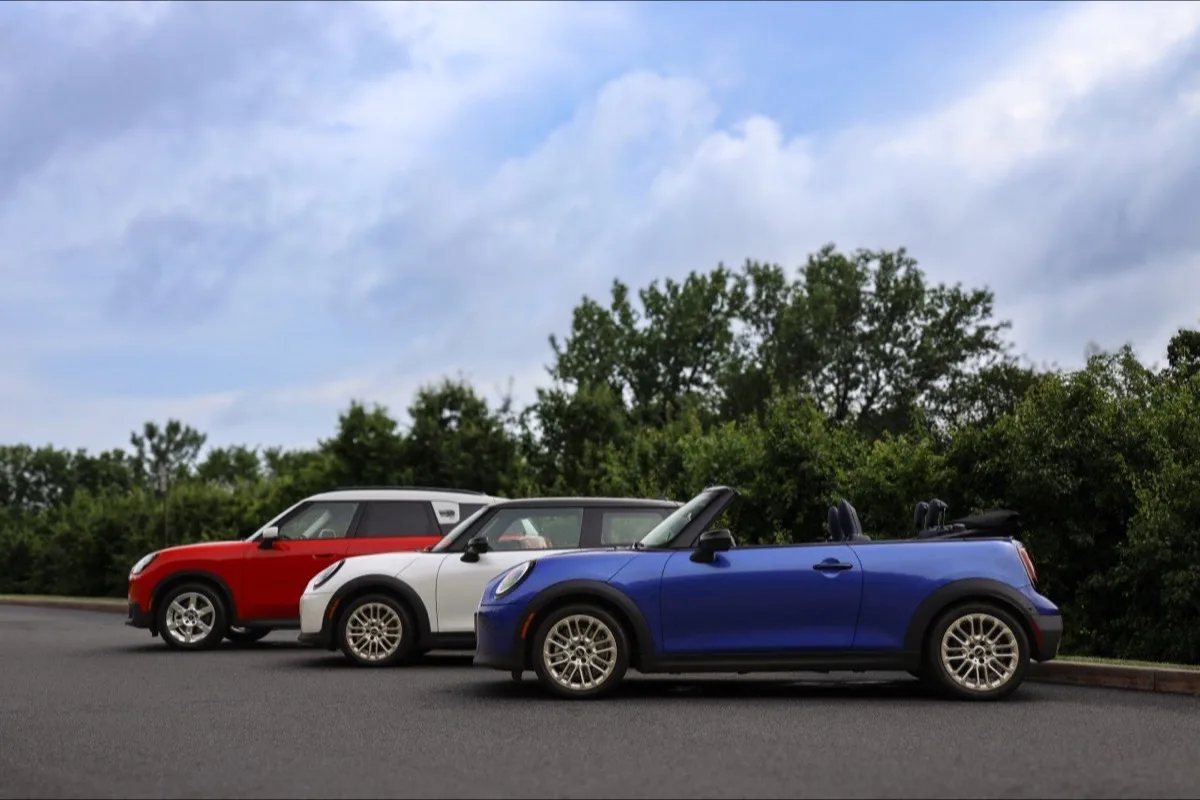2026 MINI lineup showing Countryman, Cooper and Convertible models