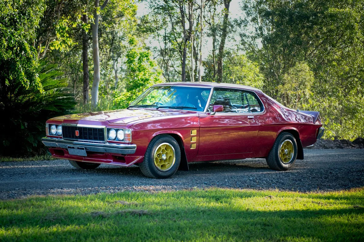 1976 Holden Monaro HX LE in orange at car show