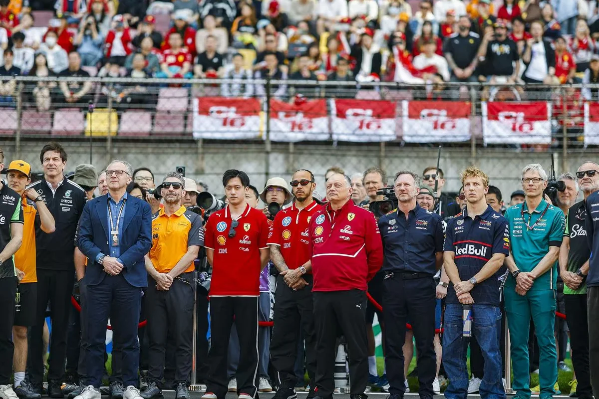 Scuderia Ferrari pit crew in action at Shanghai