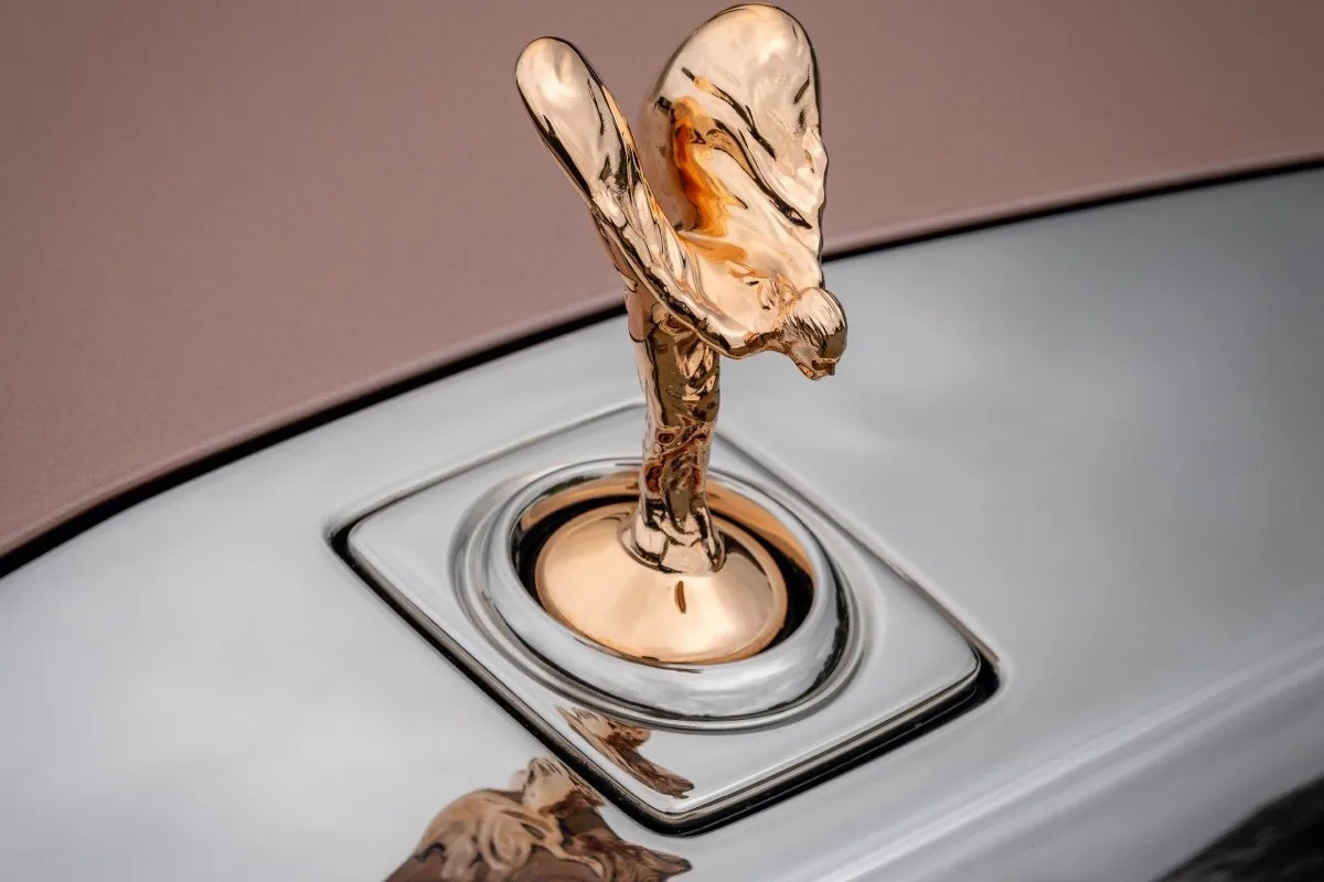 rolls royce spirit of ecstasy 24 carat gold