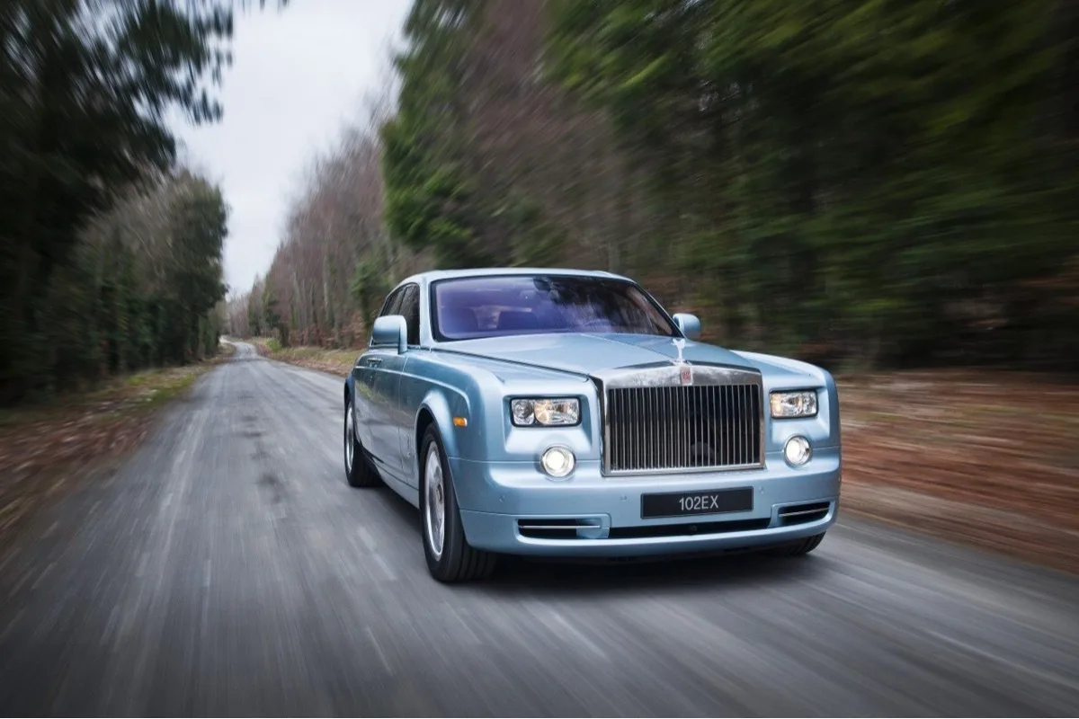 2011 Rolls-Royce 102EX front driving shot on country road