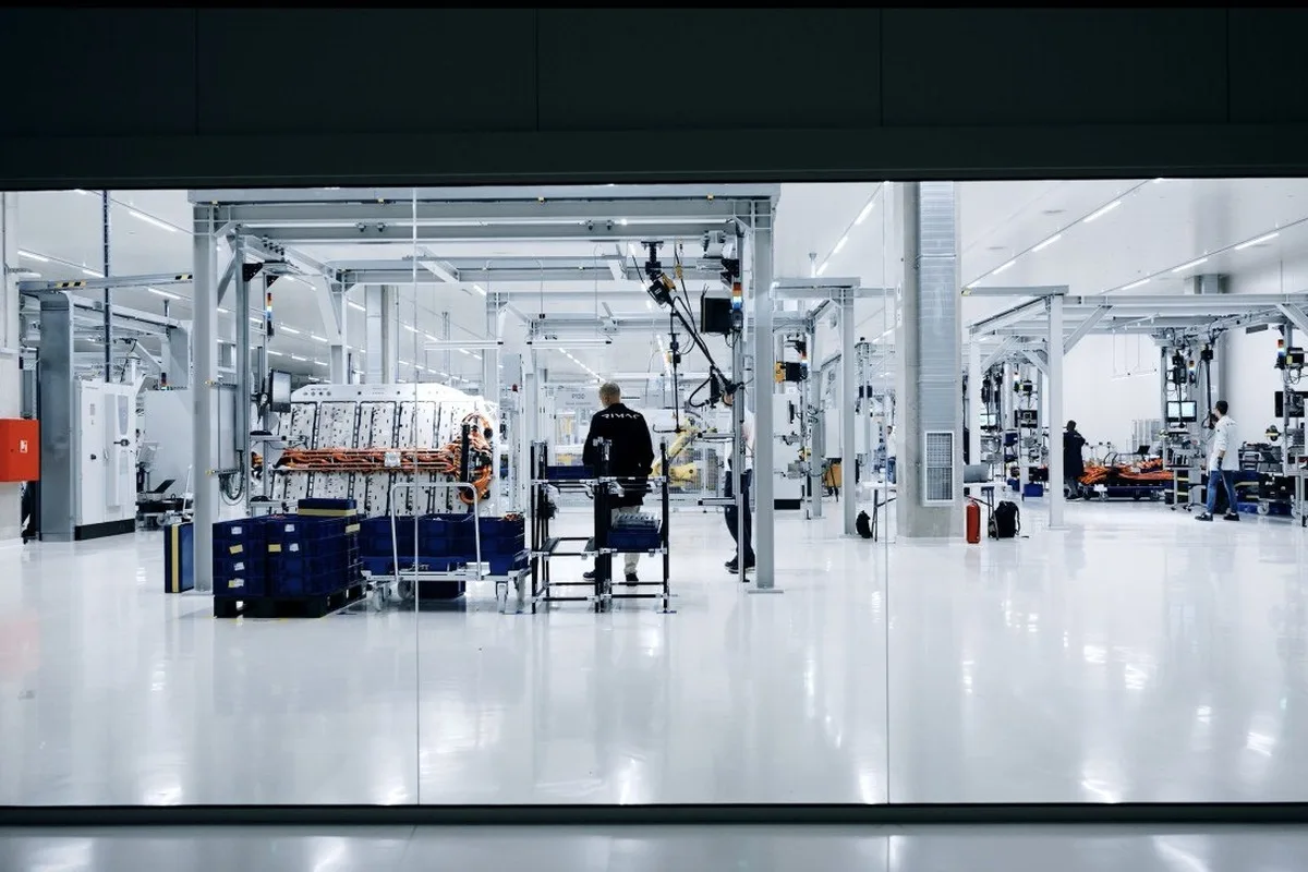 BMW i7 and Rimac Technology battery production equipment in 2026