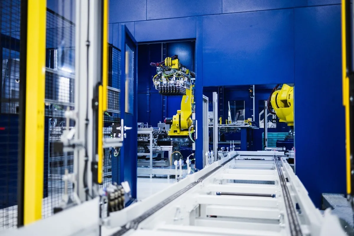 Rimac battery production robotics for BMW i7 high-voltage system