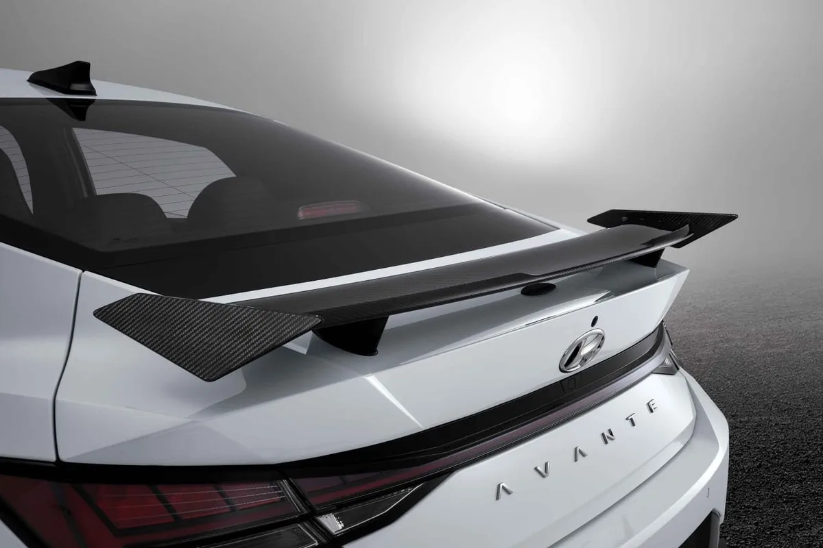 2026 Hyundai Elantra N with Hyundai N Performance carbon-fibre rear wing
