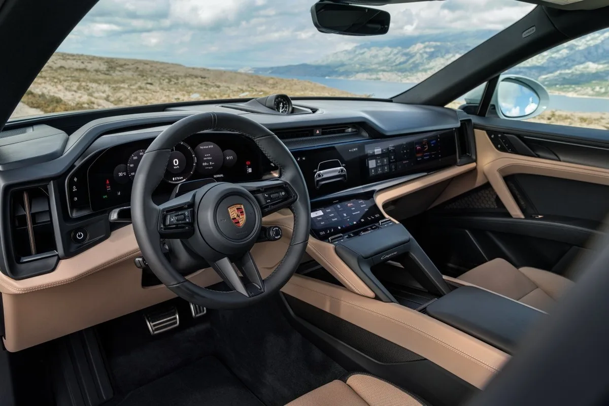 2026 Porsche Cayenne Coupe Electric cockpit with digital driver display and centre screen