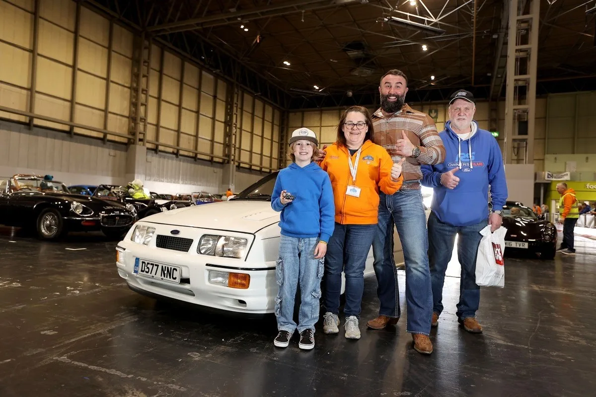 Sporting Bears family and classic Ford charity ride scene in 2026