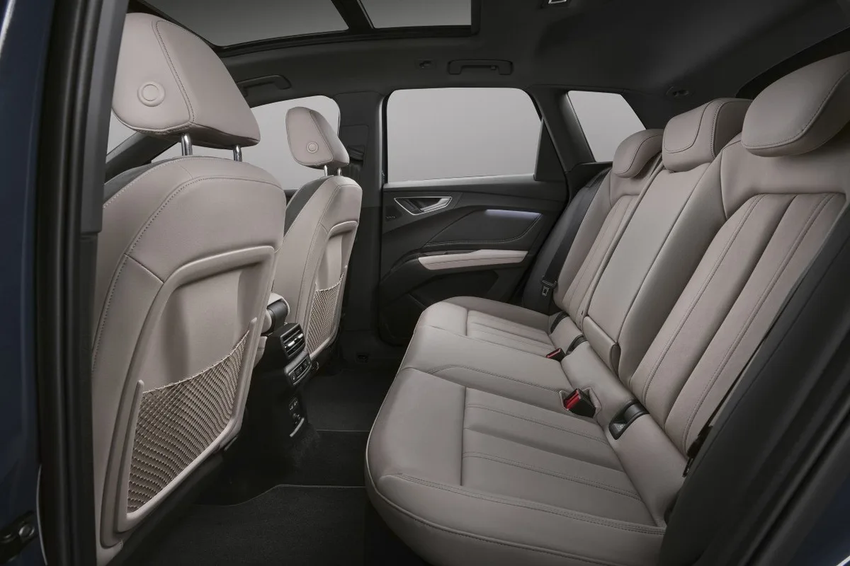 Audi Q4 e-tron rear seat and panoramic roof