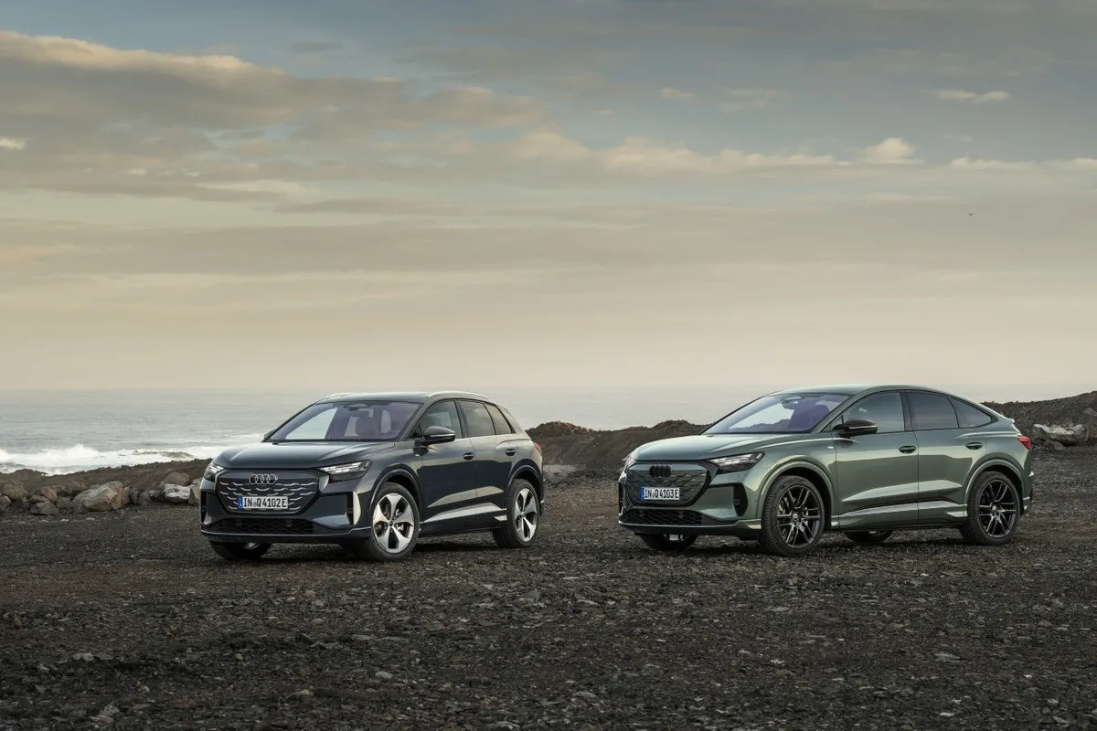 Audi Q4 e-tron SUV and Sportback front views