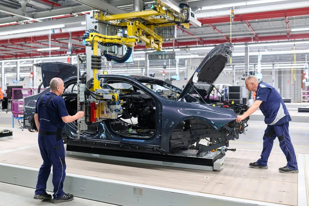 BMW Group Plant Munich undergoing a 650 million euro transformation into a fully electric manufacturing hub for the new i3 and Neue Klasse vehicle range.