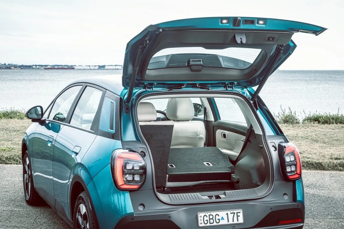 2026 GAC Aion UT boot open with rear seats folded