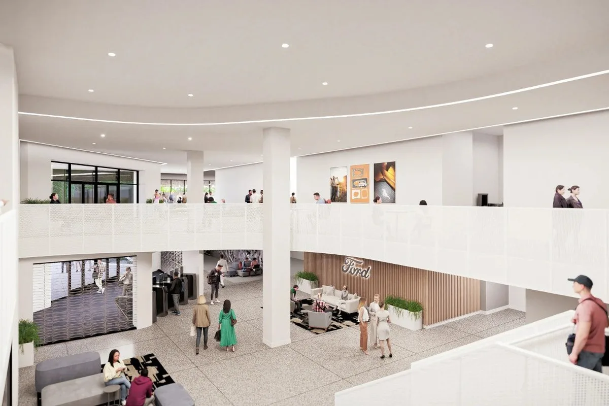 Exterior rendering of the new Ford Racing entry at World Headquarters South