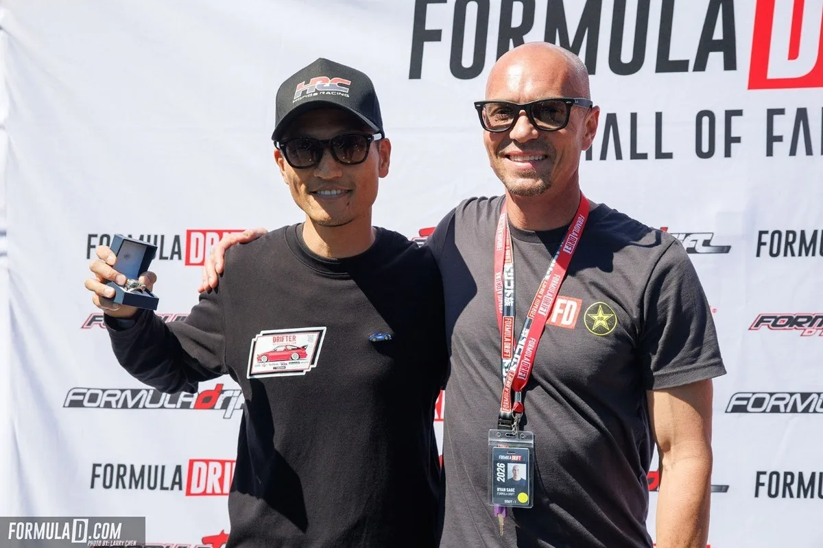 Formula Drift Hall of Fame ceremony at Long Beach in 2026