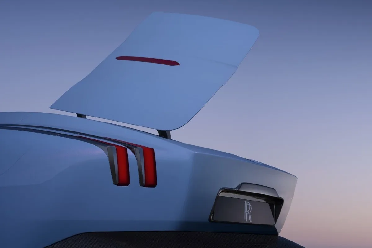 2028 Rolls-Royce Project Nightingale rear detail with raised aero element