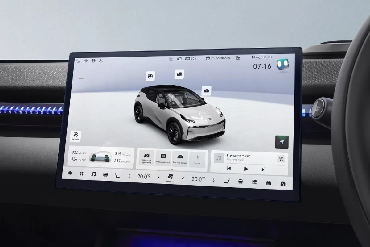2026 Zeekr X infotainment touchscreen close up