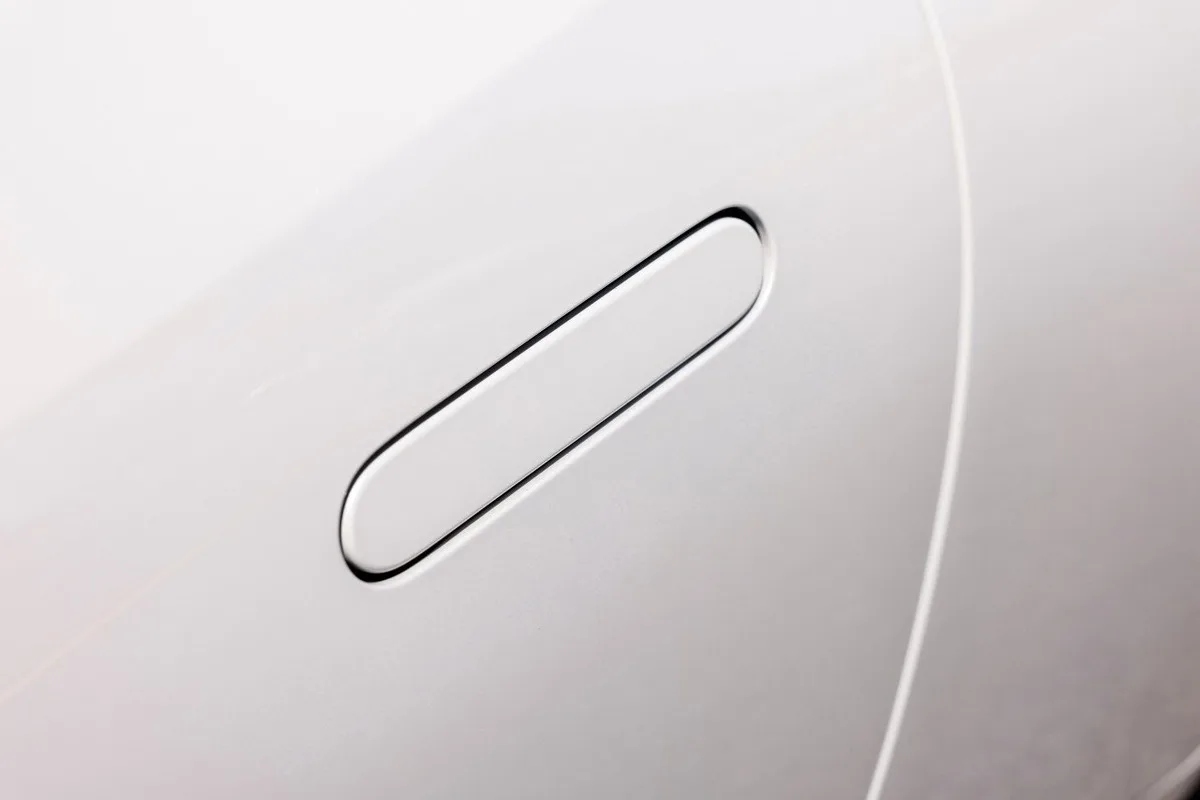 Close-up of Honda Prelude flush exterior door handle