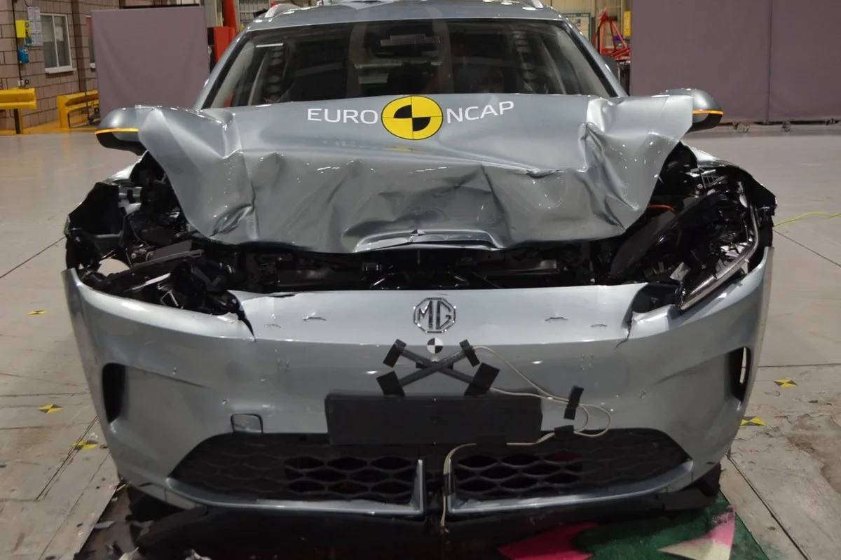 MG4 EV Urban after ANCAP frontal impact testing